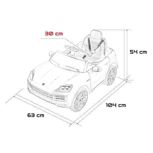 Autko dla dzieci Porsche Cayenne Biały BDM0990.BIA